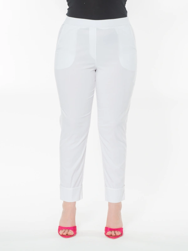 TRI23193 - PANTALONE RISVOLTO BENGALINA