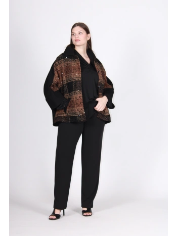 26530 CHECKED+SEQUINED CABAN