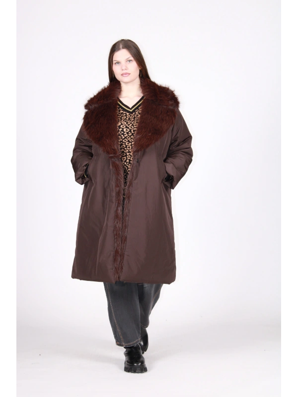 26664 LONG FUR DOWN JACKET