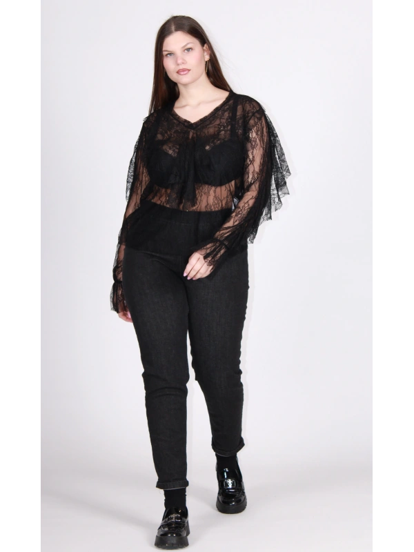 26649 BLUSA IN  PIZZO