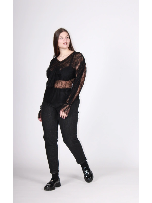 26649 BLUSA IN  PIZZO