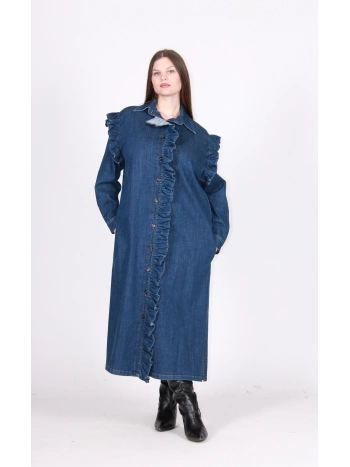 26565 RUFFLED JEANS DRESS
