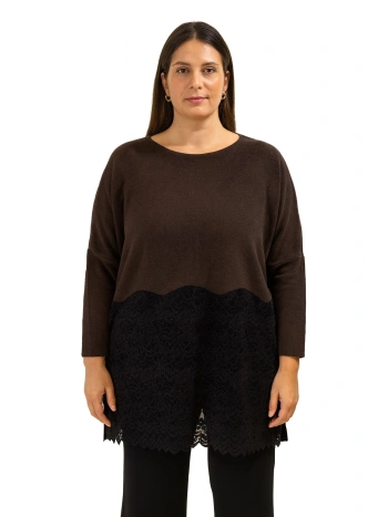 25682 MAXI MAGLIA PIZZO