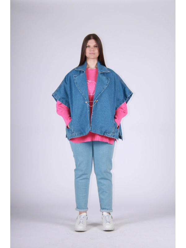 26143 STRETCH JEANS CAPE