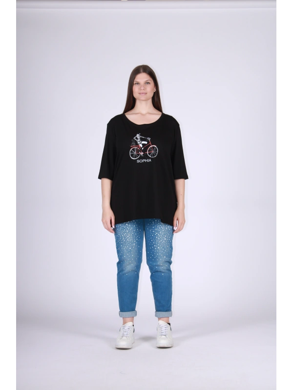 26077 T-SHIRT OVER BIKE