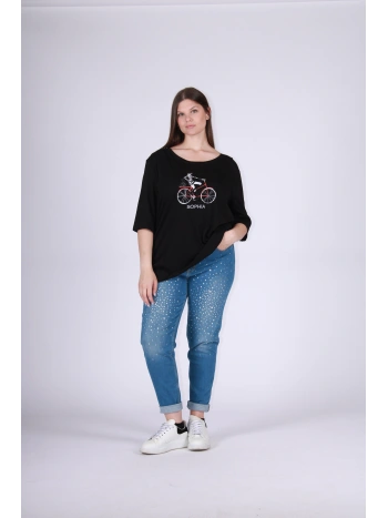 26077 T-SHIRT OVER BIKE