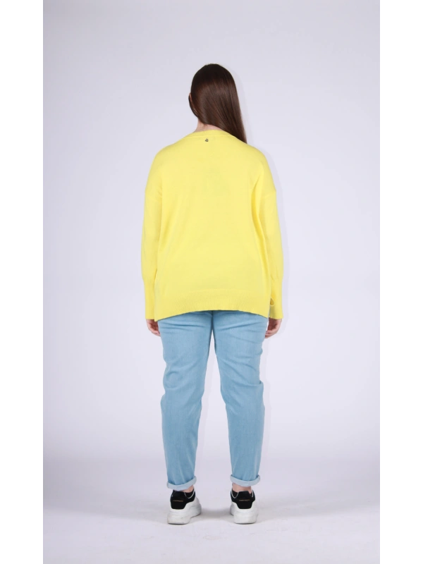 26102 BOAT SWEATER WITH RHINESTONE