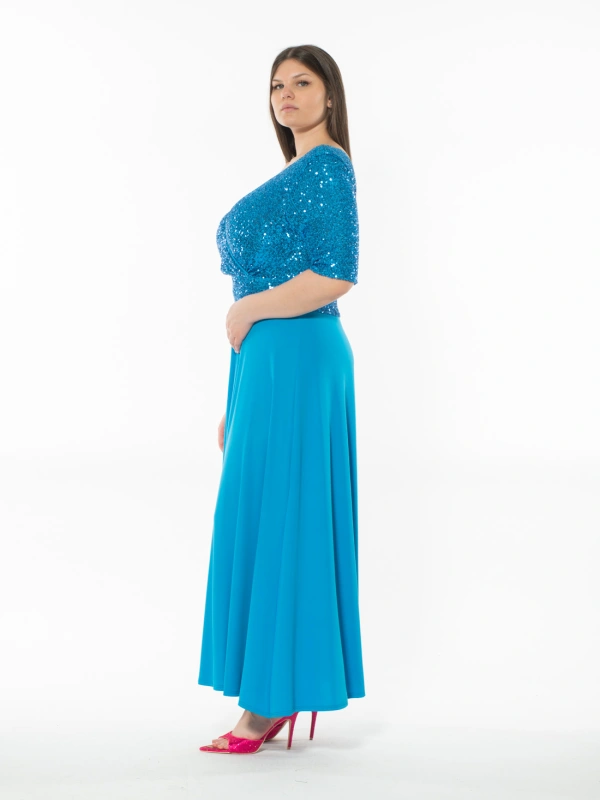 25163 HALF SEQUIN DRESS