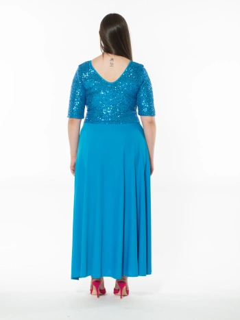 25163 HALF SEQUIN DRESS