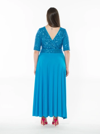 25163 HALF SEQUIN DRESS