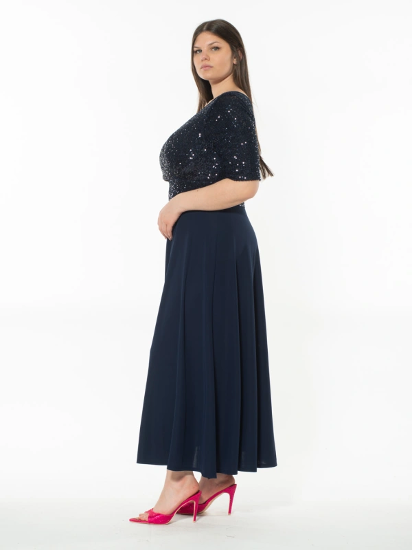 25163 HALF SEQUIN DRESS