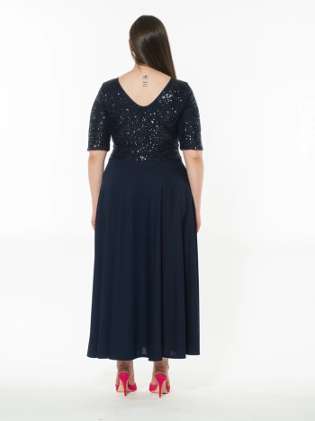 25163 HALF SEQUIN DRESS