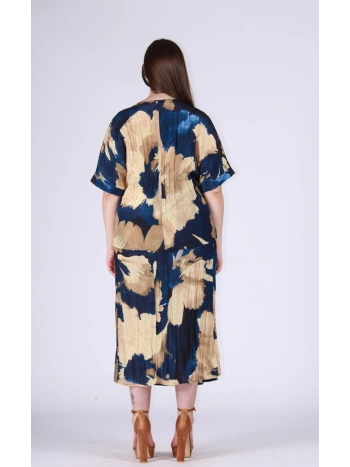 26166 PLEATED PATTERNED DRESS