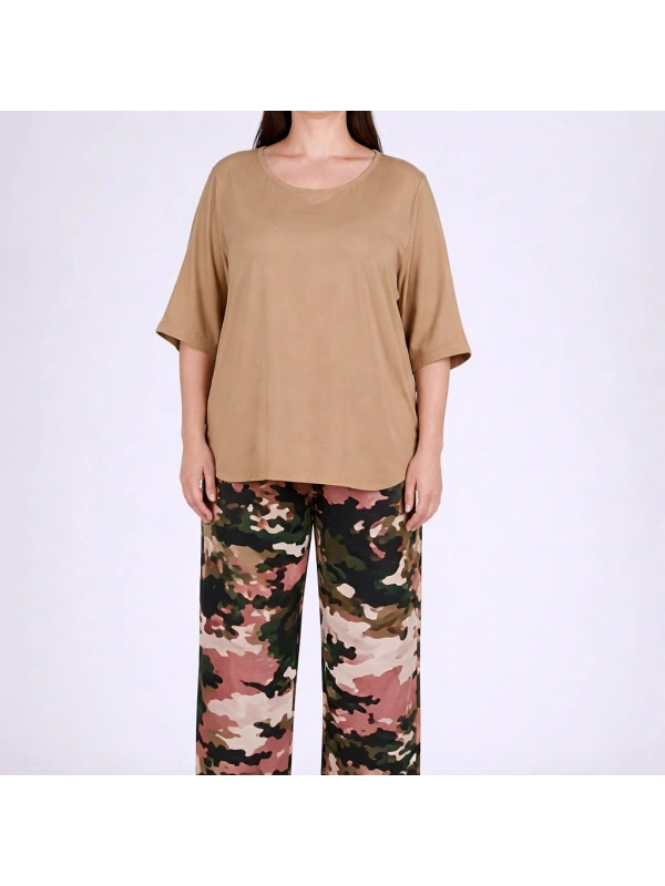 26108 SOLID COLOR CARRE' BLOUSE